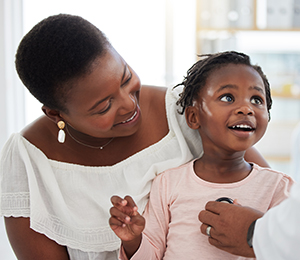 mother with toddler at a doctor's office